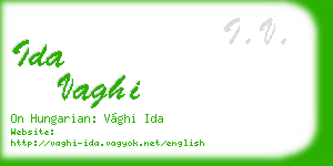 ida vaghi business card