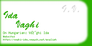 ida vaghi business card